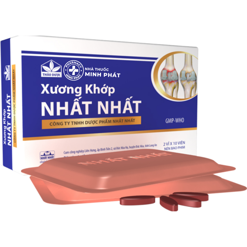 Xương Khớp Nhất Nhất Hỗ Trợ Điều Trị Đau Lưng, Cột Sống, Thần Kinh Tọa (Hộp 2 Vỉ X 10 Viên)